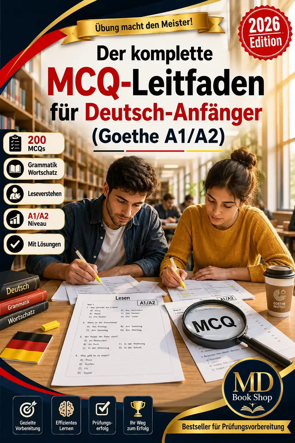 Der komplette MCQ-Leitfaden für Deutsch-Anfänger (Goethe A1A2) 📚